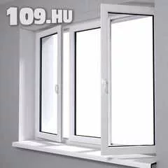 Nyílászáró műanyag fix ablak, 76 mm-es profilból 500X600 mm (Fehér)