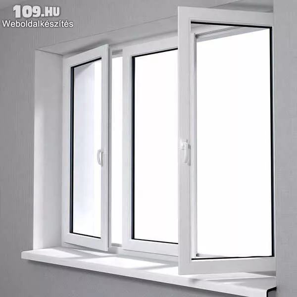 Nyílászáró műanyag ablak, 76 mm-es profilból 1300X1500 mm (Fehér)